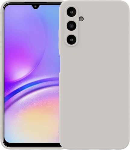 Image of DIZORO Microfiber Candy Case Compatible for Samsung A15 5G Smooth Touch Cushion Liquid Soft Silicone Gel Rubber Phone Cases Non-Slip Full Body Protective Shockproof Back Cover, Beige