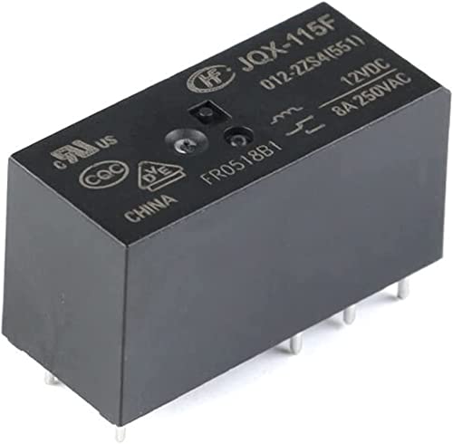 Relais HF115F 12VDC 8 broches JQX-115F 012-2ZS4 8A 250VAC