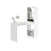 Produktbild Habitdesign, Schreibtisch mit wendbarem Regal  moderner Arbeitstisch in Artik weiß, Maße: 120 x 144 x 53 cm (B x H x T), viel Stauraum für Homeoffice oder Büro, Modell Duplo