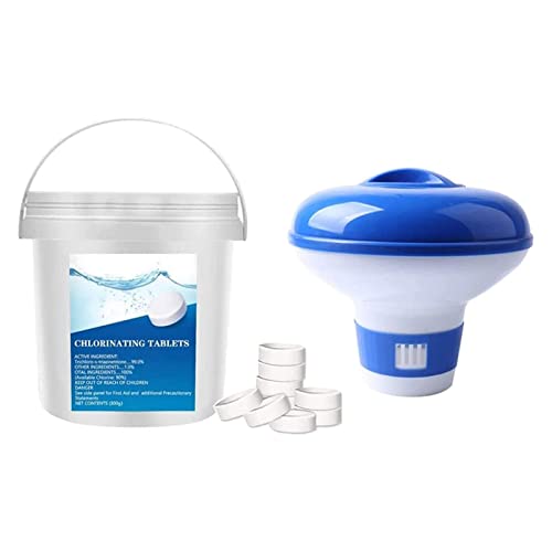 UIHECTA Pastillas De Cloro para Piscinas Tabletas De Cloración para Piscinas Pequeñas, Jacuzzis 1 Cm/1 Pulgada Tabletas De Cloro para Piscinas, Jacuzzi,300pcs Cover