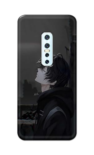 Image of Plastic Printfidaa Printed Hard Back Cover Case For Vivo V17 Pro Back Cover (Famous Anime Cartoon Character) -112, Black