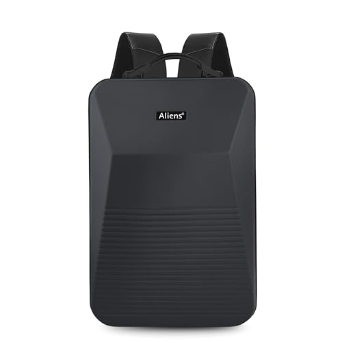 Image of Tukzer Hard Shell Laptop Travel Backpack Aliens Series-ABS Material with 7 Multi-Utility Compartments for Laptops up to 15.6 inch,Tablets, ipad, Smartphones, powerbank, HDD etc for Office and Travel-BLK