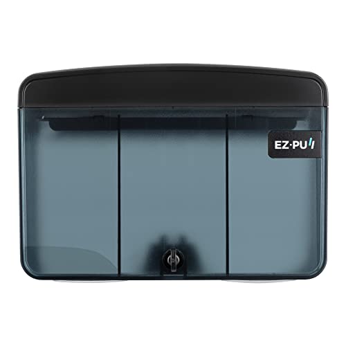 Image of EZbrnd Countertop SLIMFOLD Hand Towel Dispenser for Kitchen /Bathroom /Office /RV /Airbnb, Guest Towel Holder, Pearl Black