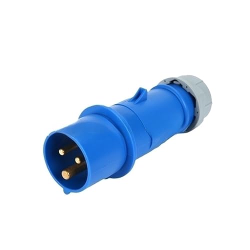 Conector industrial IP44 contra agua y polvo 32A 3P con clavija de seguridad 380V