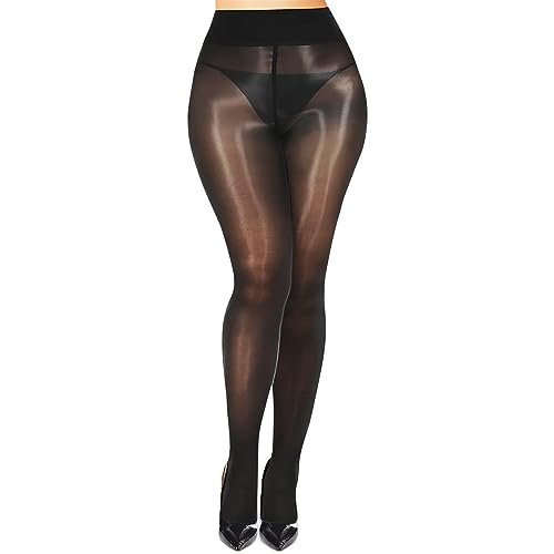 Buauty Shimmer Tights for Women, Shiny Oil Pantyhose Stockings, Oil Bright Shaping Tight Ultra Shiny Sheer Tights High Waist