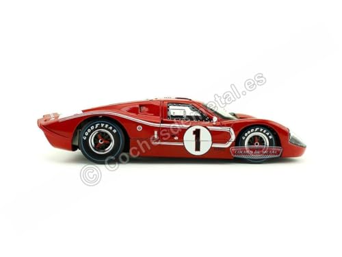 Shelby Collectibles SC423 1967 Ford GT MK IV #1 Red LeMans Winner 24 Hours 1/18 Diecast Model Car by Shelby Collectibles - Image 5