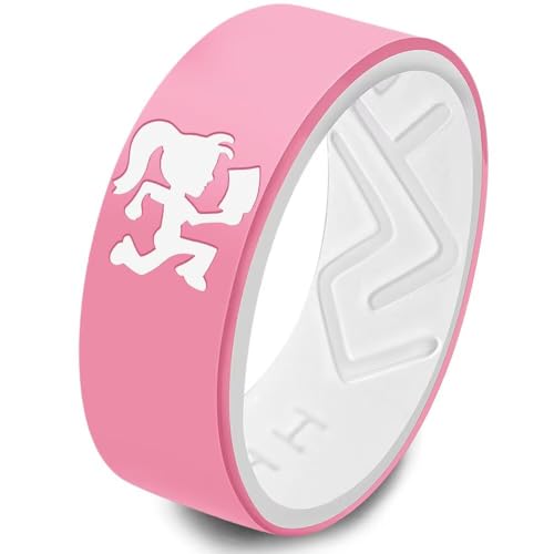 Silicone Hatchet Man Couple Ring,Breathable Rubber Anniversary Promise Engagement Wedding Band,8mm Wide 2mm Thick Men Women Lovers Ring Size 6-132