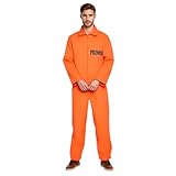 Disfraz Preso Halloween, Disfraz Prisionero Hombre Mujer, Disfrazs Halloween Adulto Terror, Traje Preso Naranja Mono Orange Disfrazs Prisionero Adulto Criminal