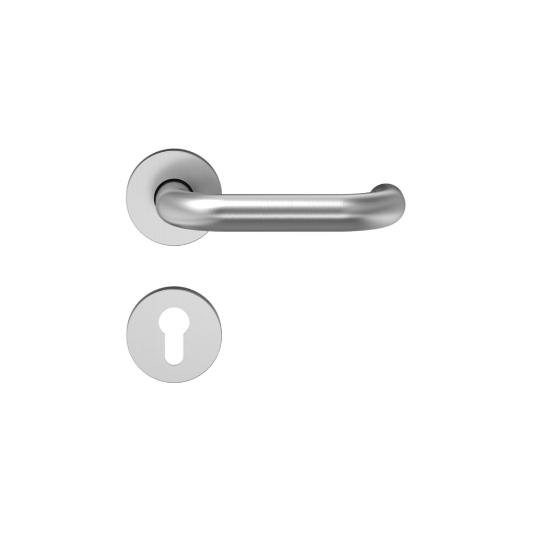 ECO-Schulte OGL D110 Garniture de poignée à rosace, 9 mm, palier coulissant sans entretien ; épaisseur de porte 40-66 mm - 14,1 x 4,9 x 6,1 cm