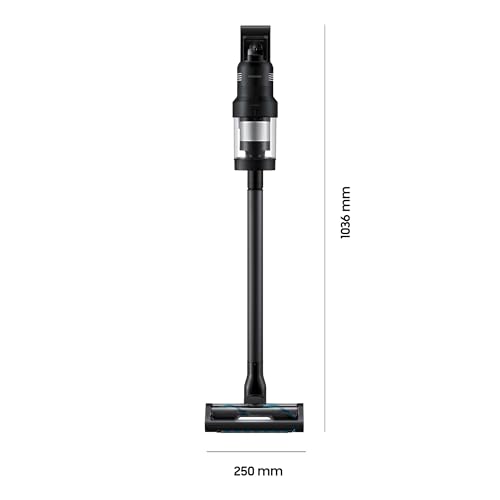 Samsung VS90F40EEK/WD Bespoke AI Jet Ultra Battery + CompleteClean, Cordless Handheld Vacuum Cleaner with Accessories, 400 W, 2 Batteries, All-In-One Station, Active Dual & Slim LED+ Brush, Pet Tool+, Satin Black