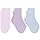 SELENE Kit 3 Meia Cano Médio Com Textura e Lurex Confortável Respirável Feminina Adulto, 1 Azul Claro - 1 Lilás Claro - 1 Rosa Claro, 34-39