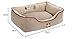 HUNTER Hundesofa UNIVERSITY, gemütliches Hundebett im College-Look, weiches Kuschelsofa mit Wendekissen, erhöhter Rand, Bezug waschbar, Farbe: grau, Größe: M