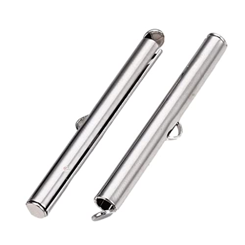 Beads Direct USA Slide On End Tubes, Fits Up to Size 80 Miyuki and Toho Seed Beads, 40mm, 10 Pieces, Silver Tone(FNST4085) Beads Direct USA Slide On End Tubes, Fits Up to Size 80 Miyuki and Toho Seed Beads, 40mm, 10 Pieces, Silver Tone(FNST4085)