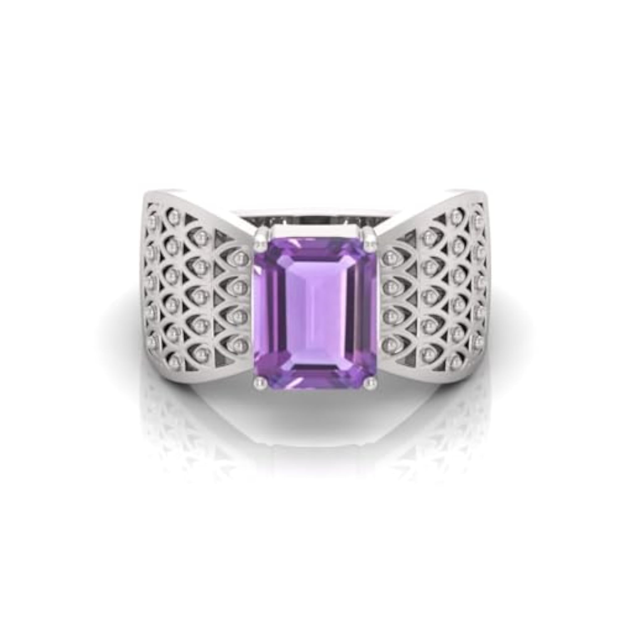 7.25 Ratti Katela Original Amethyst Stone Adjustable Ring