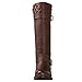 GLOBALWIN Women's Brown Quilted Knee High Boots Low Heel Comfortable Fashion Dressy Riding Boots For Women Size 8.5M