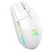 TECKNET Kabellose Gaming-Maus, RGB 2.4G/USB-C Kabelgebundene Gaming-Maus, 8000 DPI Wiederaufladbar, PC Gaming Mouse mit Programmierbaren Tasten, 72g Ultraleicht Maus für Windows XP/11/10/8/7 usw