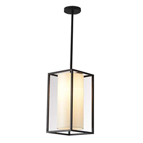Lustre moderne en fer forgé 18x38 cm avec éclairage intérieur chaud pour plafond