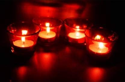 Image of Glass Votive Tealight Candle Holder for Home Decor Corporate Gifts for Office Diwali Decorations for Home (Set of 6) (A-Red)
