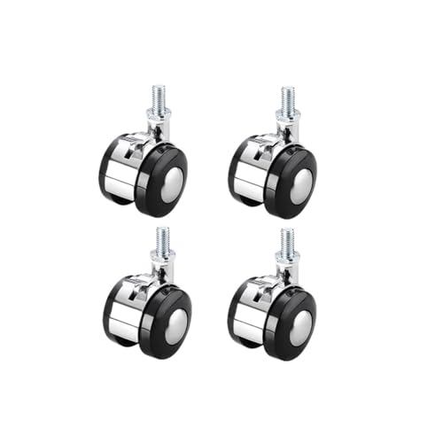 Roulettes pivotantes universelles M8 de 1,5 pouce pour meubles et chaises, lot de 4