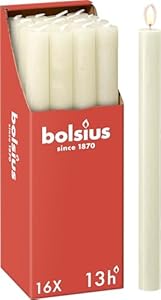 Bolsius Rustik Stabkerzen Elfenbein, 16 Stück