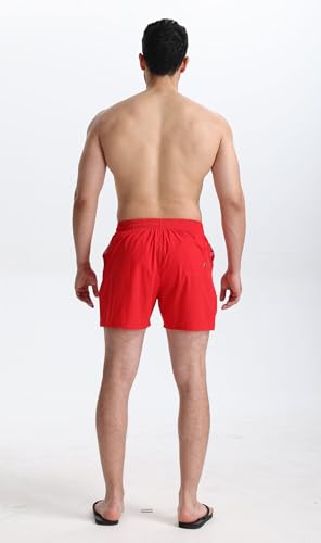 Mens Swim Trunks 5" with Mesh Lining Quick Dry Beach Shorts for Swimming Men Bathing Suit4