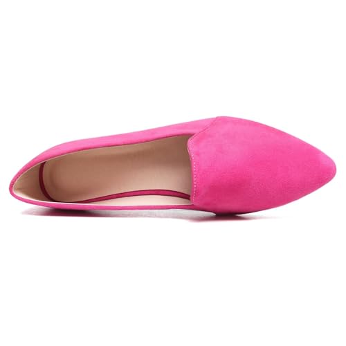 WENJIAZHIZHI Ballet Flats for Women Comfortable Women's Flats Memory Foam Slip on Pointed Toe Flats Shoes Women Solid 6