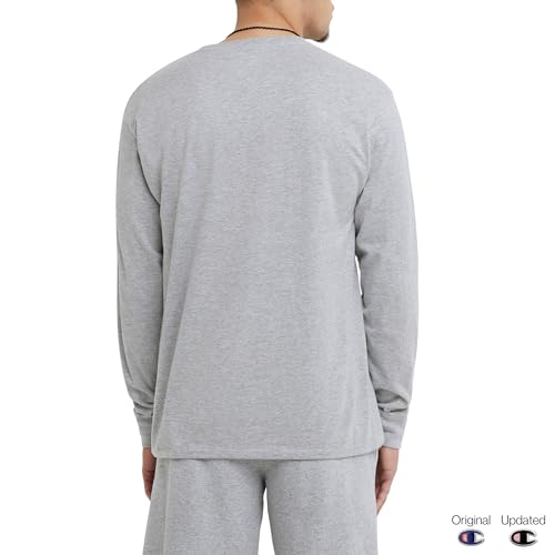 Image of Champion Men's Long Sleeve T-shirt, Classic T-shirt for Men (Reg. Or Big & Tall)