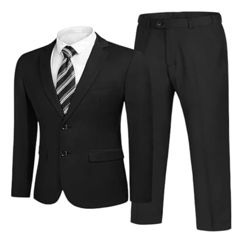 Men's Solid Slim Suit - 3-Piece Blazer Vest | Business Tuxedo Set