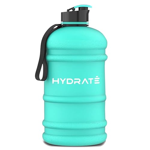 HYDRATE XL Jug 2.2 Litre Water Bottle - BPA Free, Flip Cap, Leak Proof Big Water bottle Ideal for Gym, Adults, Clear Water Container Large Sports Bottle, Extra Strong Material Water Jug - Matte Mint HYDRATE XL Jug 2.2 Litre Water Bottle - BPA Free, Flip Cap, Leak Proof Big Water bottle Ideal for Gym, Adults, Clear Water Container Large Sports Bottle, Extra Strong Material Water Jug - Matte Mint