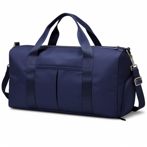 Weemsbox Mala Esportiva Academia, Compartimento para Tênis, Impermeável, 45 x 27 x 24 cm, Dobrável (Azul)