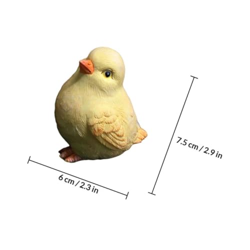 Figuras de pollito de resina educativas con un sorprendente efecto visual realista 3