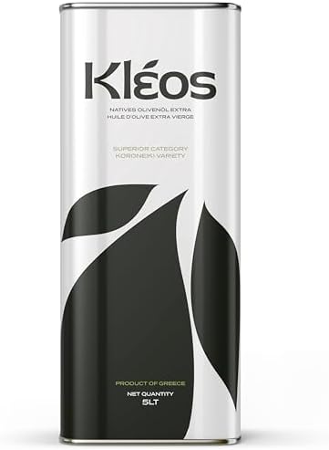 Kleos Huile d’Olive Extra Vierge 5L – Riche en Polyphénols – Pressée à Froid – Récolte 2025/26 – Origine Grèce – Qualité Premium – DDM 31/07/2027