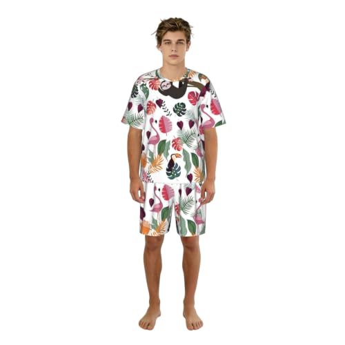 Pyjama paresseux rose jungle idéal pour la relaxation et le cocooning à la maison