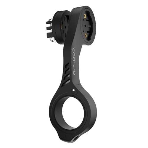 CooSpo Bike Computer Out Front Mount MT5S, Compatible with Garmin and GoPro, Bike Computer Mount Adapter for Handlebar 25.4mm/31.8mm
