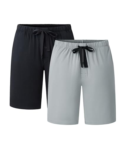 Image of CF Mens Pajama Shorts Bamboo Rayon & Cotton Sleep Shorts Lightweight Pants