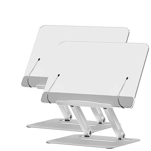 Soporte de lectura de mesa en acrílico y aluminio con diseño ergonómico regulable