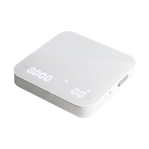 珈琲空間 ミニコーヒー スケール RCS-101 高精度 ドリップスケール 自動タイマー モード Type-C充電式 計量器 デジタルはかり キッチンスケール 0.1g/2kg 日本語説明書付き 表面美しいミラー加工 ブラック、ホワイト 小型 携帯に便利