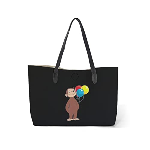 トートバッグ おさるのジョージ ハンドバッグ レディース メンズ ショルダーバッグ PUレザー 大容量 ビジネスバッグ 小型バッグ内蔵 一流の鞄職人が作る A4 自立 プレミアムシンプル 通勤 通学 軽量 カジュアル 縦型 旅行