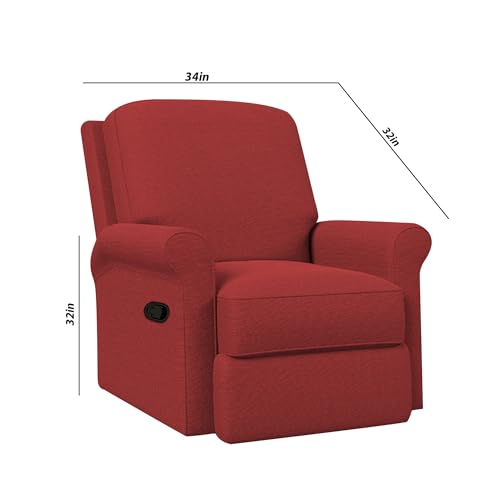 Image of Casaliving Mersin Comfy Fabric Single Seater Recliner Chair, Recliner Sofa for Relaxing, Recliner Chair for Home Relax (Maroon) | Premium Fabric Sofa