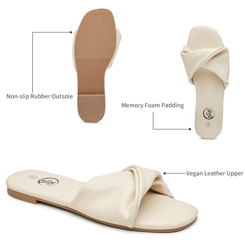 Trary Sandals Women,Sandals for Women Footwear Flat Summer Slides for Women 20254