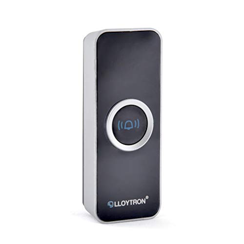LLOYTRON MIP System 3 Doorbell Accessory - Wireless Bell Push Transmitter - Replacement or Additional Bell Push for MIP System Chime Receiver - 200m Range - B7831BK - Black