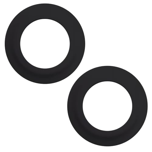 Lot de 2 Joints de Valve de Chasse d’eau 72 mm x 45 mm Compatible avec Siamp Optima 49 50, Joint d’étanchéité en Silicone pour Réservoir WC, Noir,...