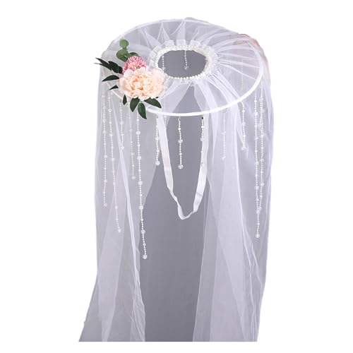 Xinsheinelry Retros Fashion Veils Headgear Elegant Bridal Headpiece Themed Party Veils Hat For Historical Reenactments And Costume