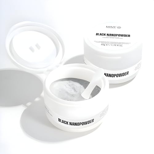 MAVE BLACK NANOPOWDER Blanqueamiento dental con carbón activado – Polvo dental de cáscara de coco contra la decoloración y mal aliento – con hidroxiapatita para el cuidado del esmalte dental