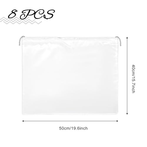 Avxzbef 8 Pcs Dust Bags Satin Drawstring Dust Bag for Handbag Dance Shoes Storage for Eye Shield Wig Packaging2