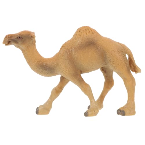 LALADEFIEE Escultura de Camello Realista Pequeña Modelo Decorativo Suave y Táctil Adorno para Escritorio y Jardín Juguete Educativo para Figurita Decorativa para Hogar y Oficina