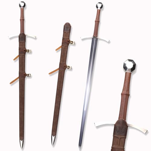Handmade Cast Sharp Blade Black Medieval Sword Manganese Steel Blade Full Tang Real Metal Sword