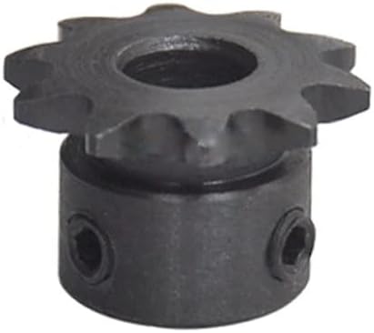 #25 Chain Drive Sprocket 10T 10mm Bore 1/4" 6.35mm Pitch For #25 04C Roller Chain (#25-10T； Bore:10mm)