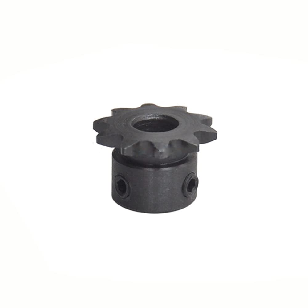 #25 Chain Drive Sprocket 10T 10mm Bore 1/4" 6.35mm Pitch For #25 04C Roller Chain (#25-10T； Bore:10mm)