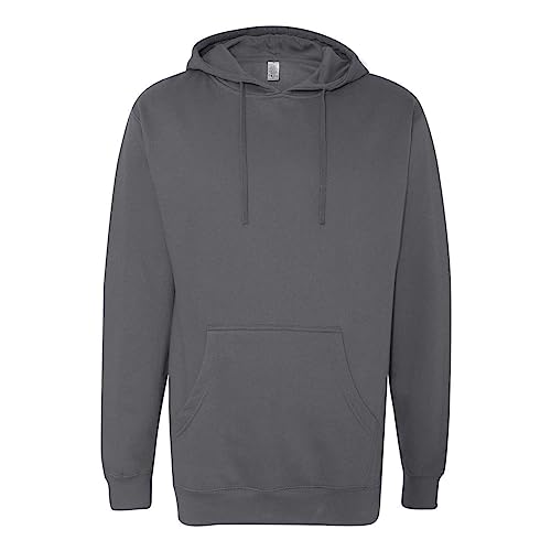 Independent Trading Co. Mens Midweight Hooded Sweatshirt SS4500 Charcoal X-Large